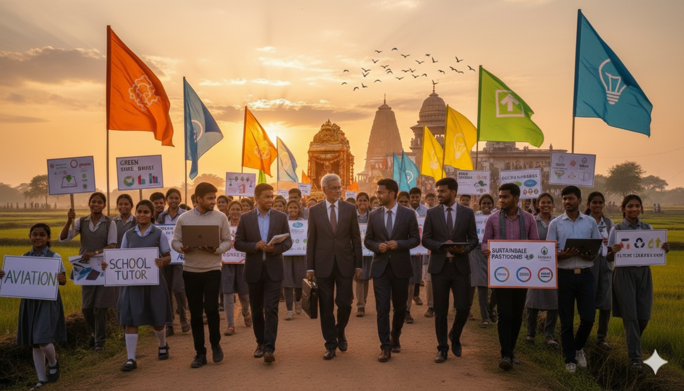 Reference visual of UdyogWari hero design